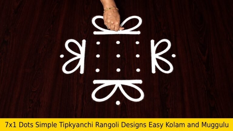 7x1 Dots Simple Tipkyanchi Rangoli
