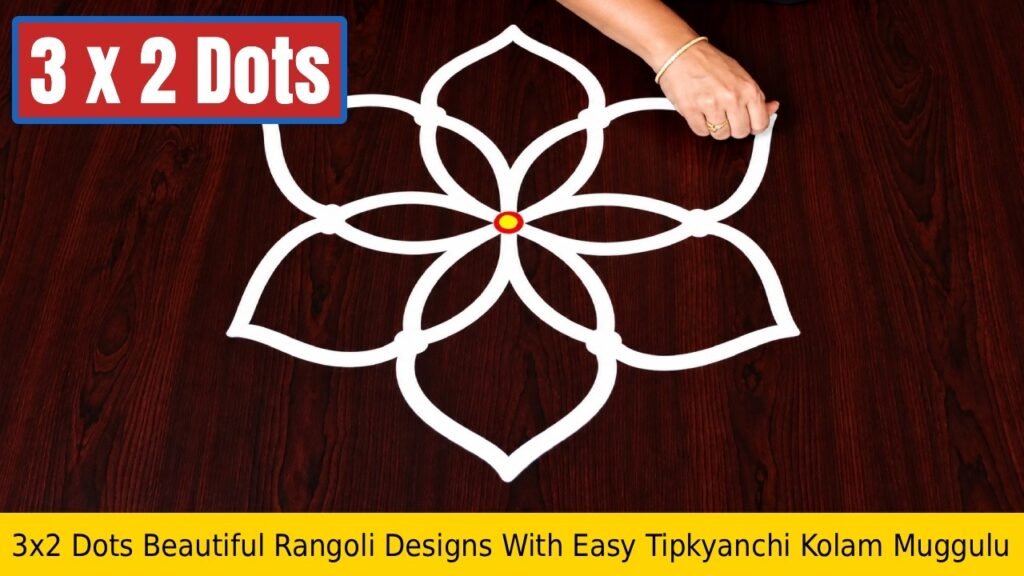 3×2 Dots Beautiful Rangoli Designs With Easy Tipkyanchi Kolam Muggulu