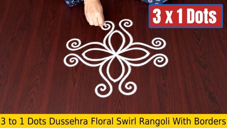 To Dots Dussehra Floral Swirl