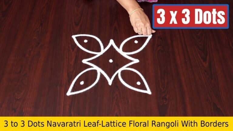 To Dots Navaratri Leaf Lattice