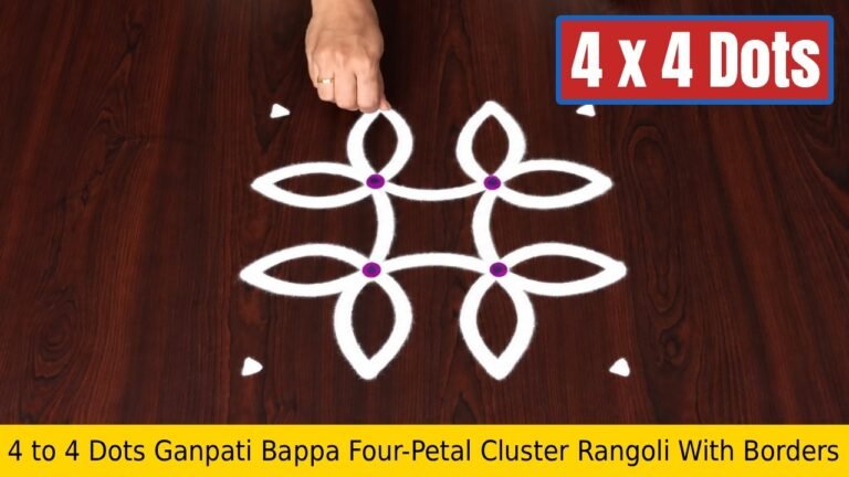 To Dots Ganpati Bappa Four Petal