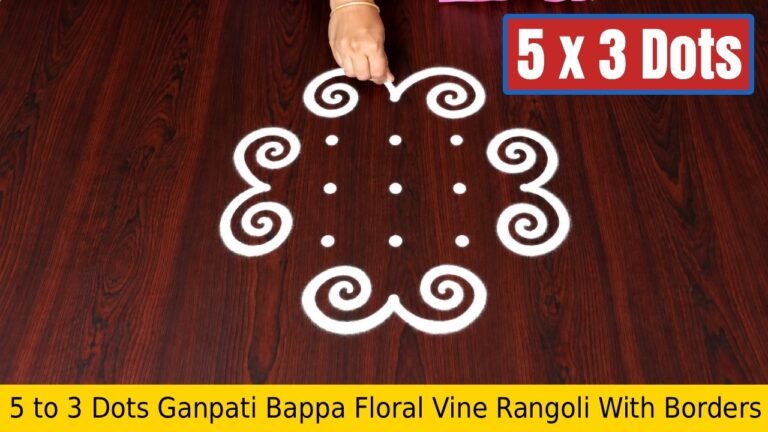 To Dots Ganpati Bappa Floral Vine