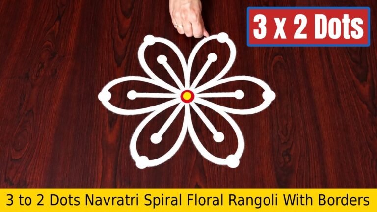 To Dots Navratri Spiral Rangoli