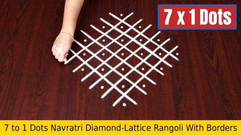To Dots Navratri Diamond Lattice Borders